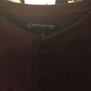 Banana republic large waffle shirt